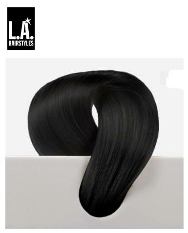 L.A. Hairstyles Echthaarstr&auml;hne 50 cm schwarz 00