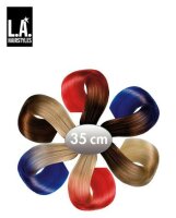 L.A. Hairstyles Bicolor dunkelbraun/blau, 35 cm