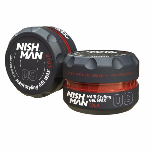 NISHMAN 09 Hair Styling Wax Cola - grau 150 ml XL