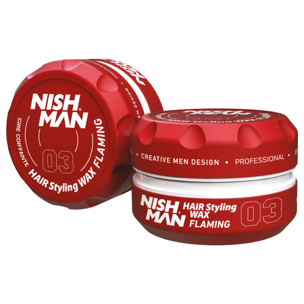NISHMAN 03 Hair Styling Wax Flaming - rot 150 ml XL