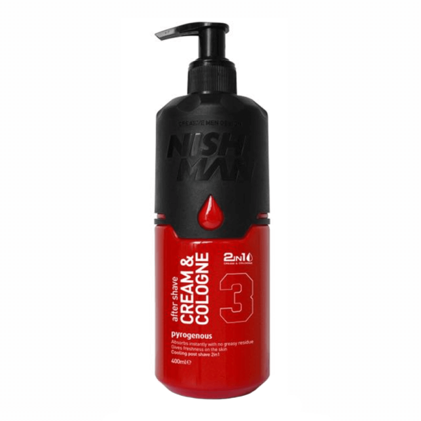 NISHMAN 03 After Shave Cream & Cologne - Pyrogenous 400 ml XL