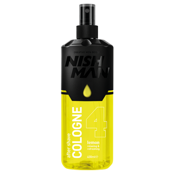 NISHMAN 04 After Shave Cologne 80° Alkohol desinfizierend - Lemon 400 ml XL