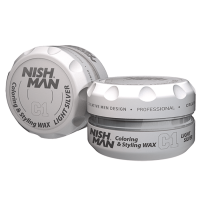 NISHMAN C1 Coloring Farb Hair Styling Wax - Light Silver...