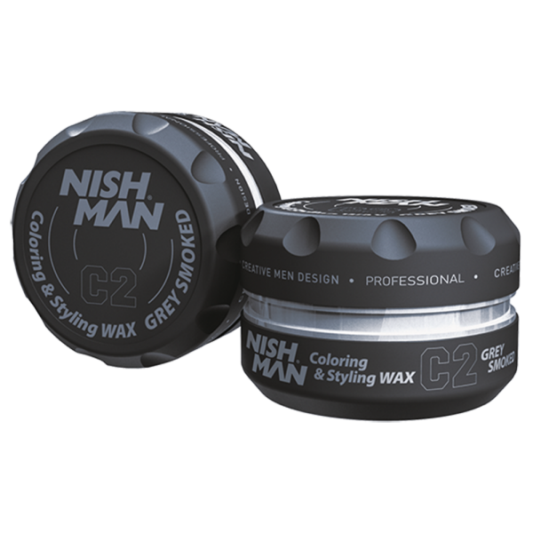 NISHMAN C2 Coloring Farb Hair Styling Wax - Grey Smoked 150 ml