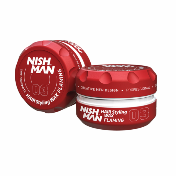 NISHMAN 03 Hair Styling Wax Flaming - rot 100 ml