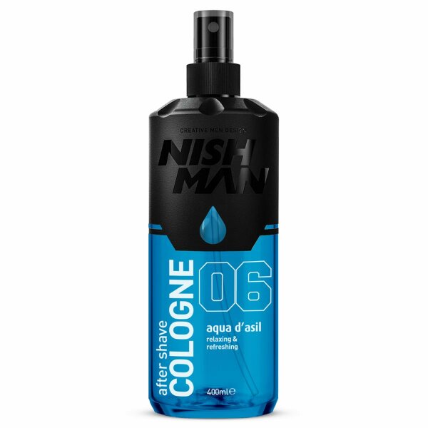 NISHMAN 06 After Shave Cologne 70° Alkohol - Aqua d Asil 400 ml XL